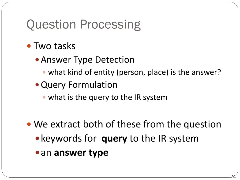 question processing