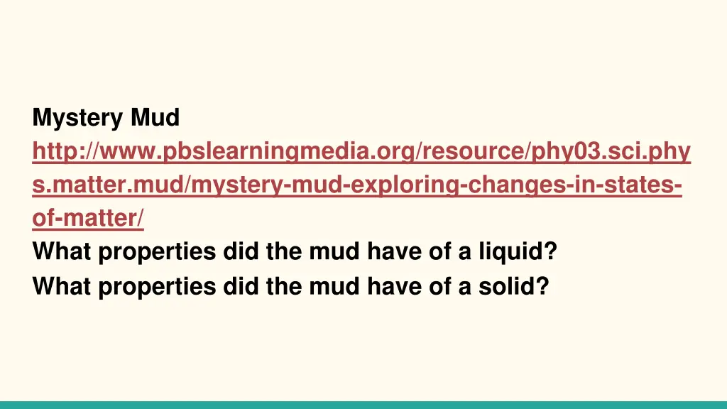 mystery mud http www pbslearningmedia