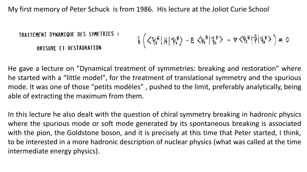 my first memory of peter schuck is from 1986