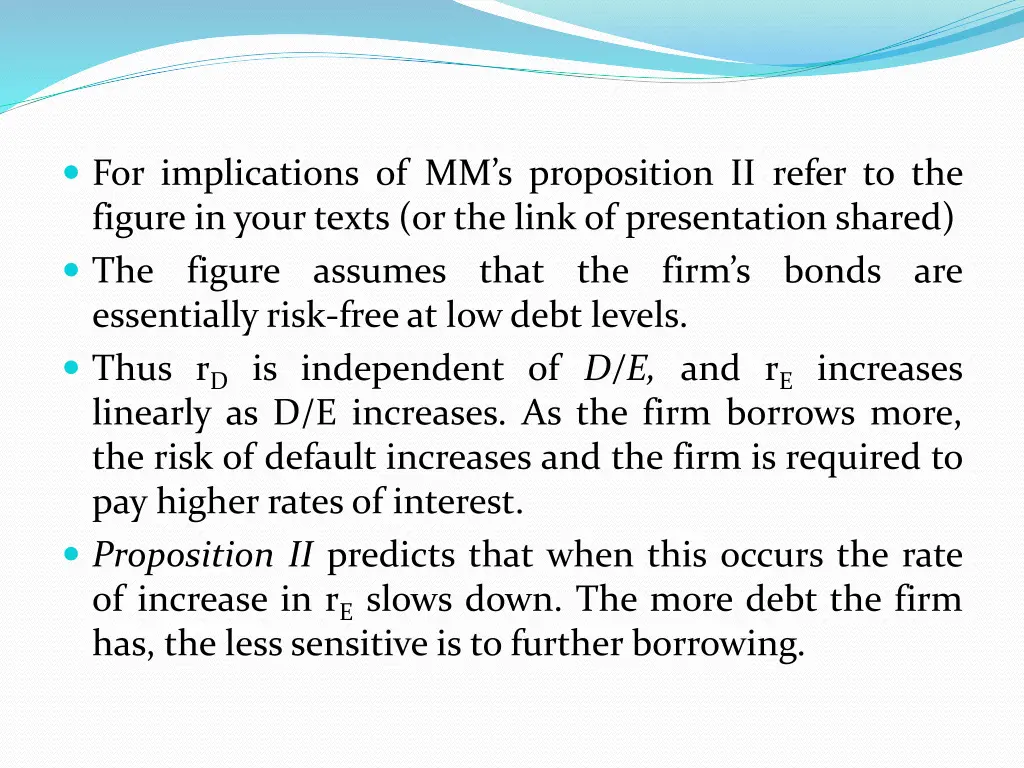 for implications of mm s proposition ii refer