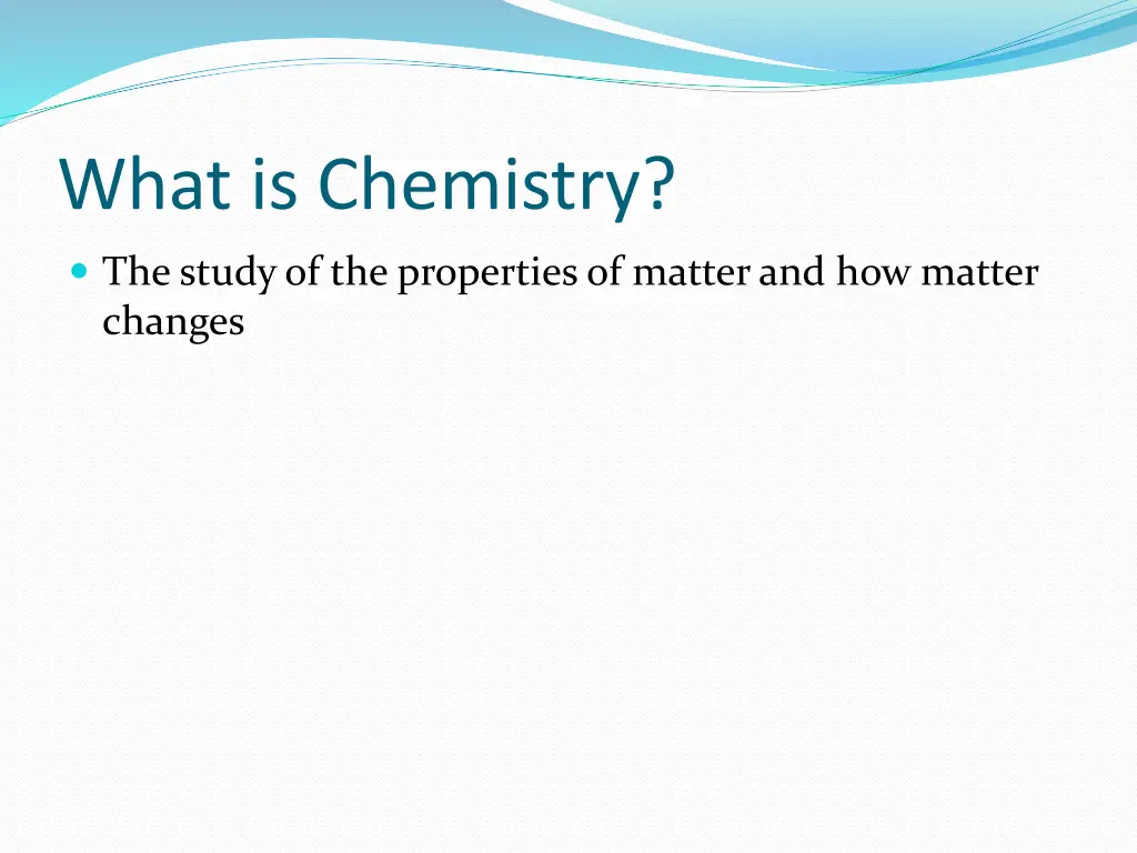 what is chemistry