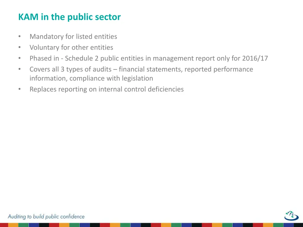 kam in the public sector