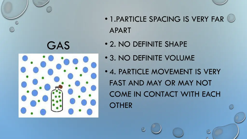 1 particle spacing is very far apart