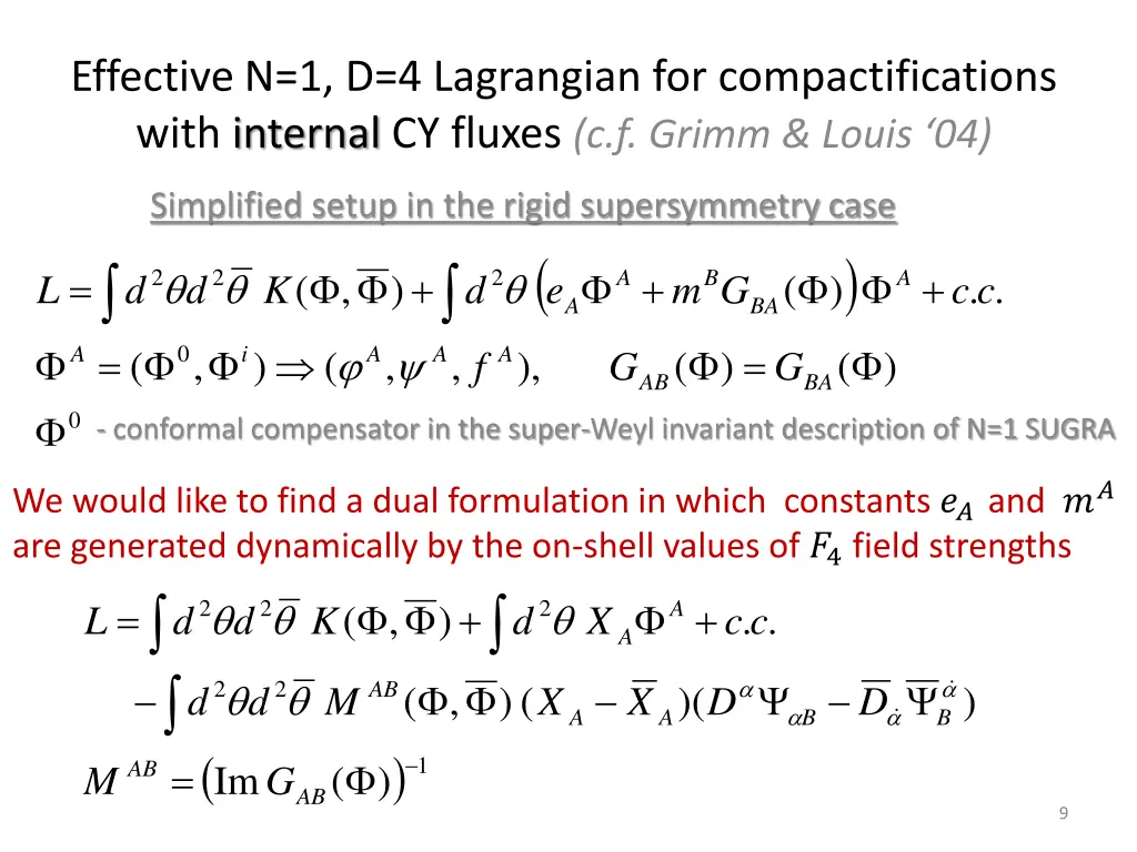 effective n 1 d 4 lagrangian