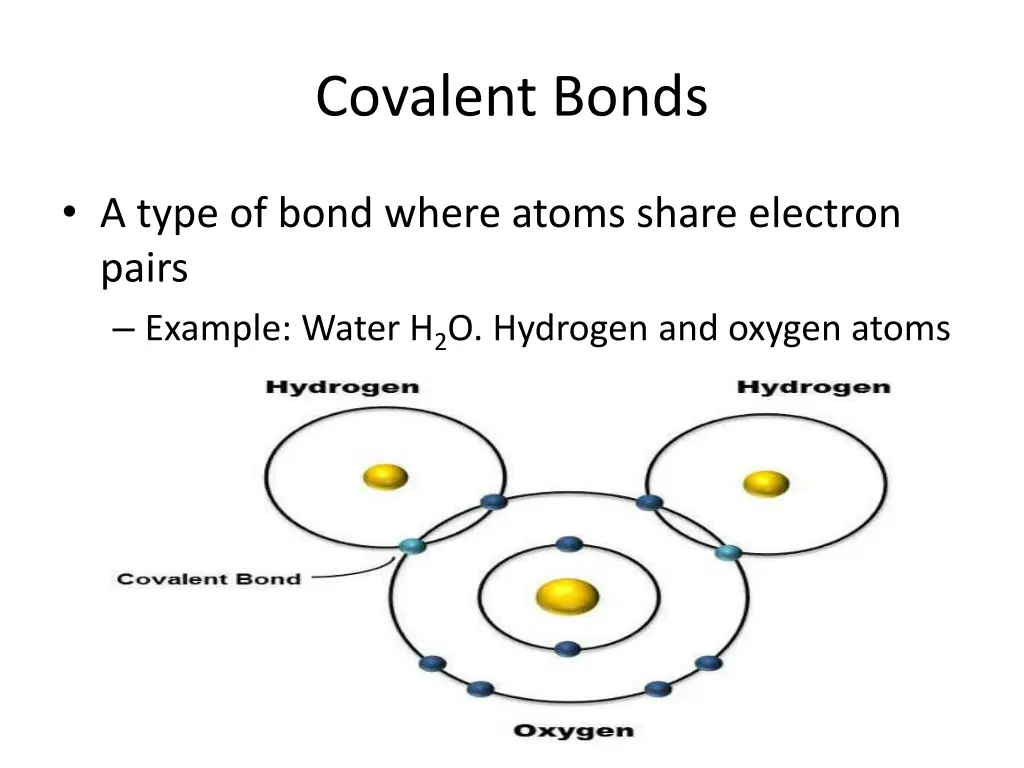 covalent bonds