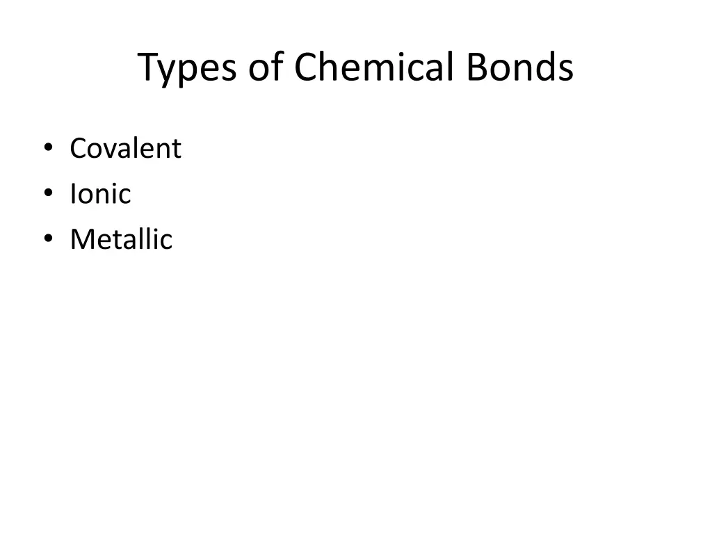 types of chemical bonds