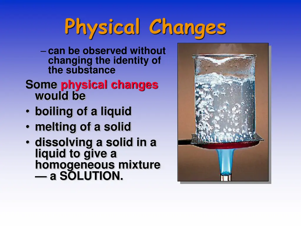 physical changes