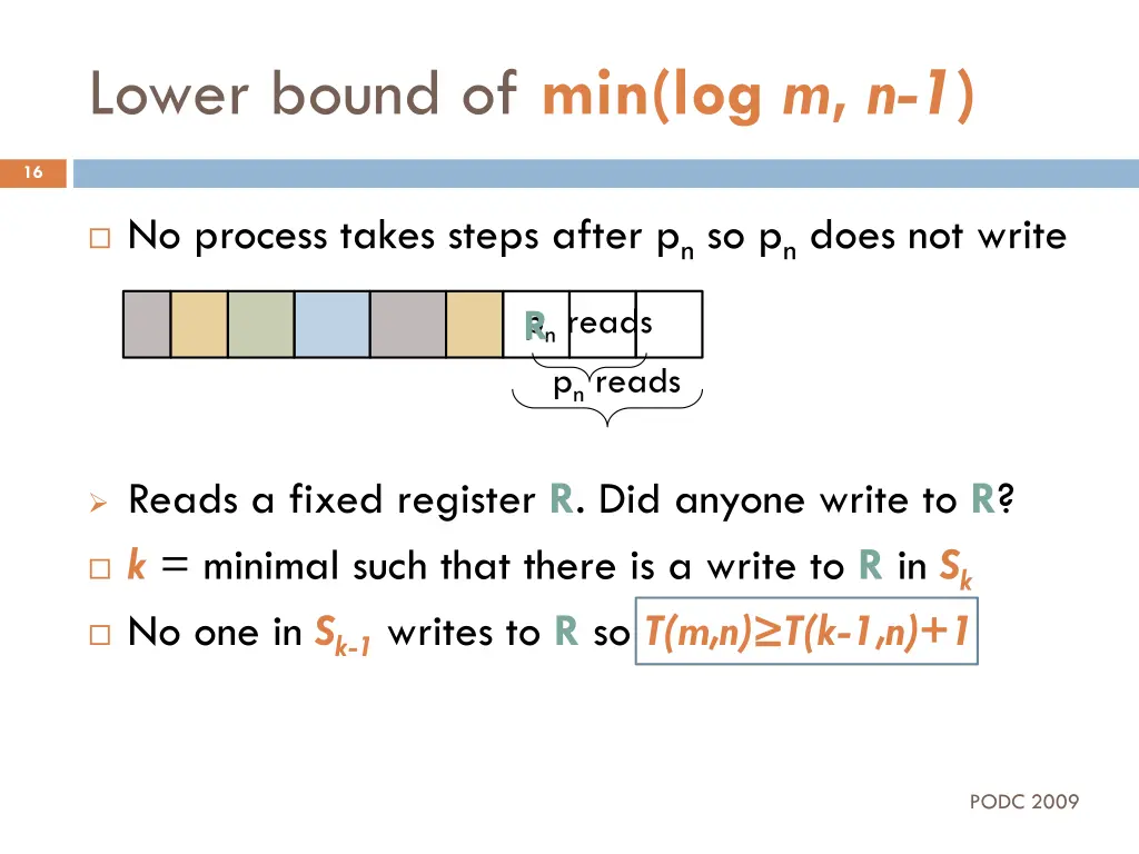 lower bound of min log m n 1 1