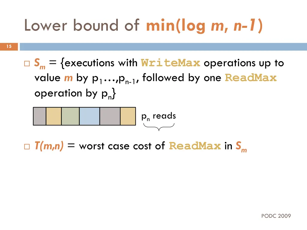 lower bound of min log m n 1