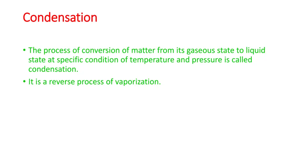 condensation condensation