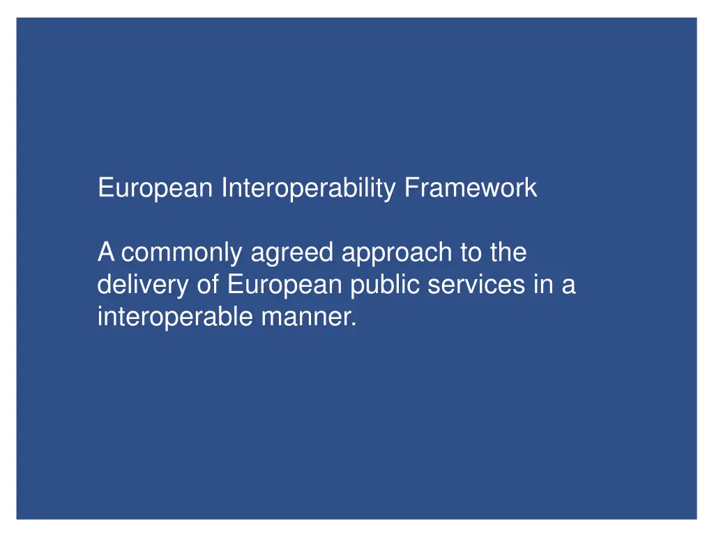 european interoperability framework