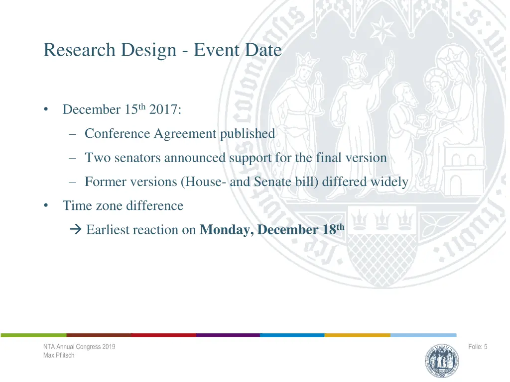 research design event date