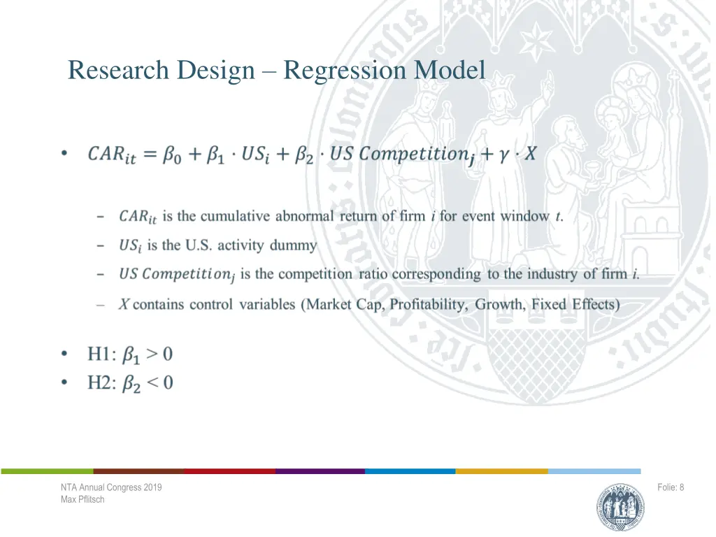 research design regression model