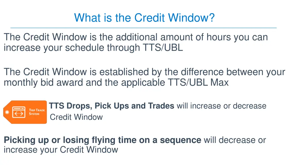 what is the credit window