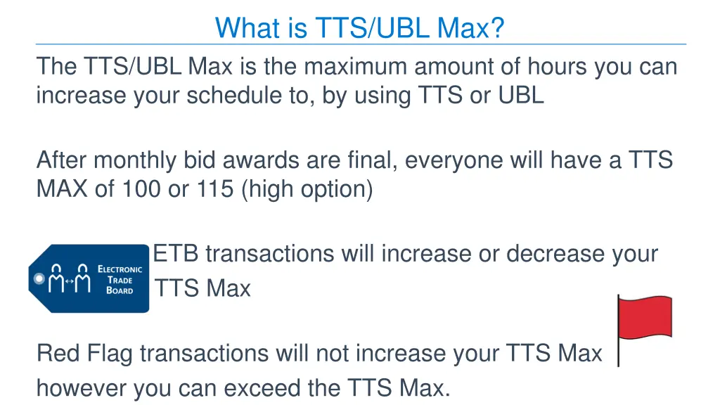 what is tts ubl max