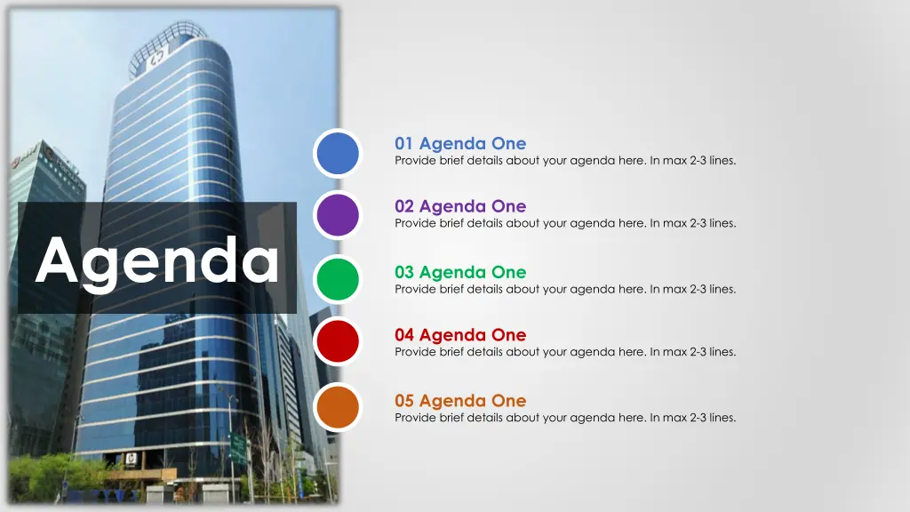 01 agenda one provide brief details about your