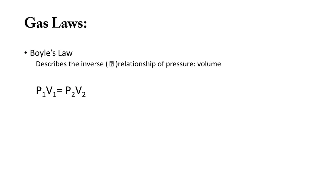 boyle s law describes the inverse relationship