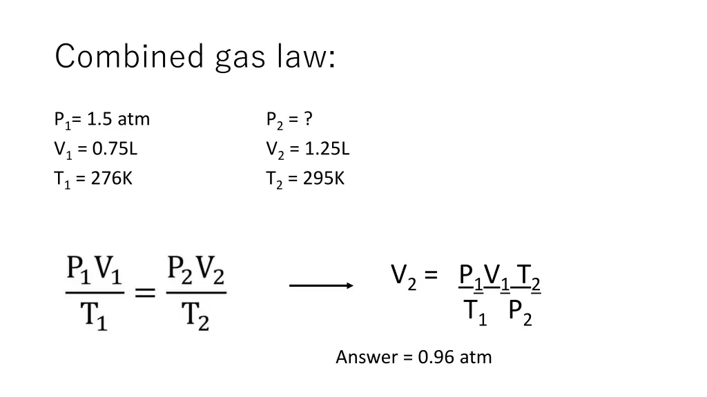 combined gas law