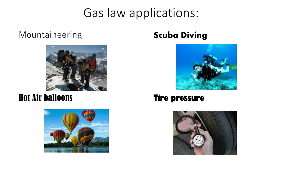 gas law applications