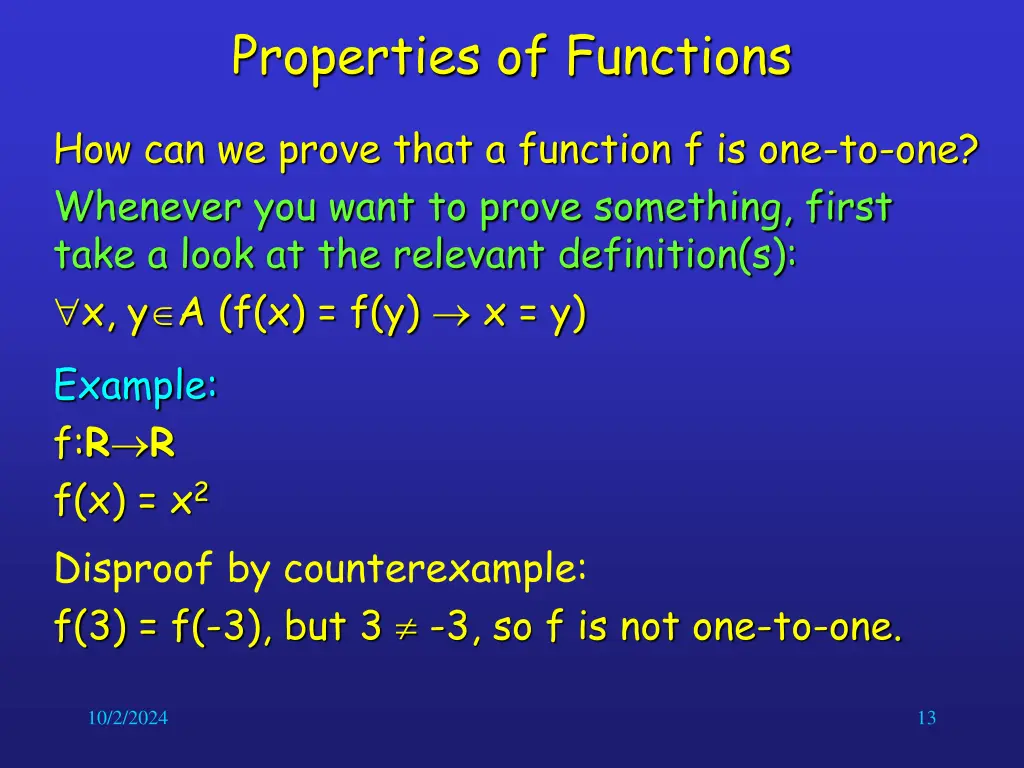 properties of functions 2