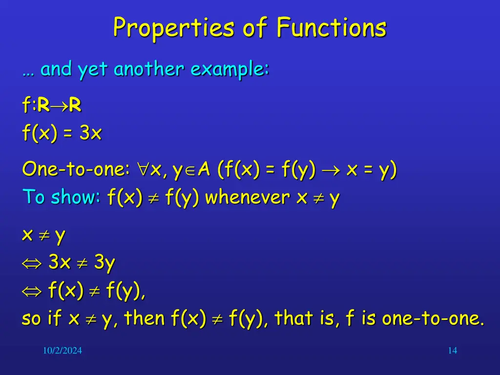 properties of functions 3