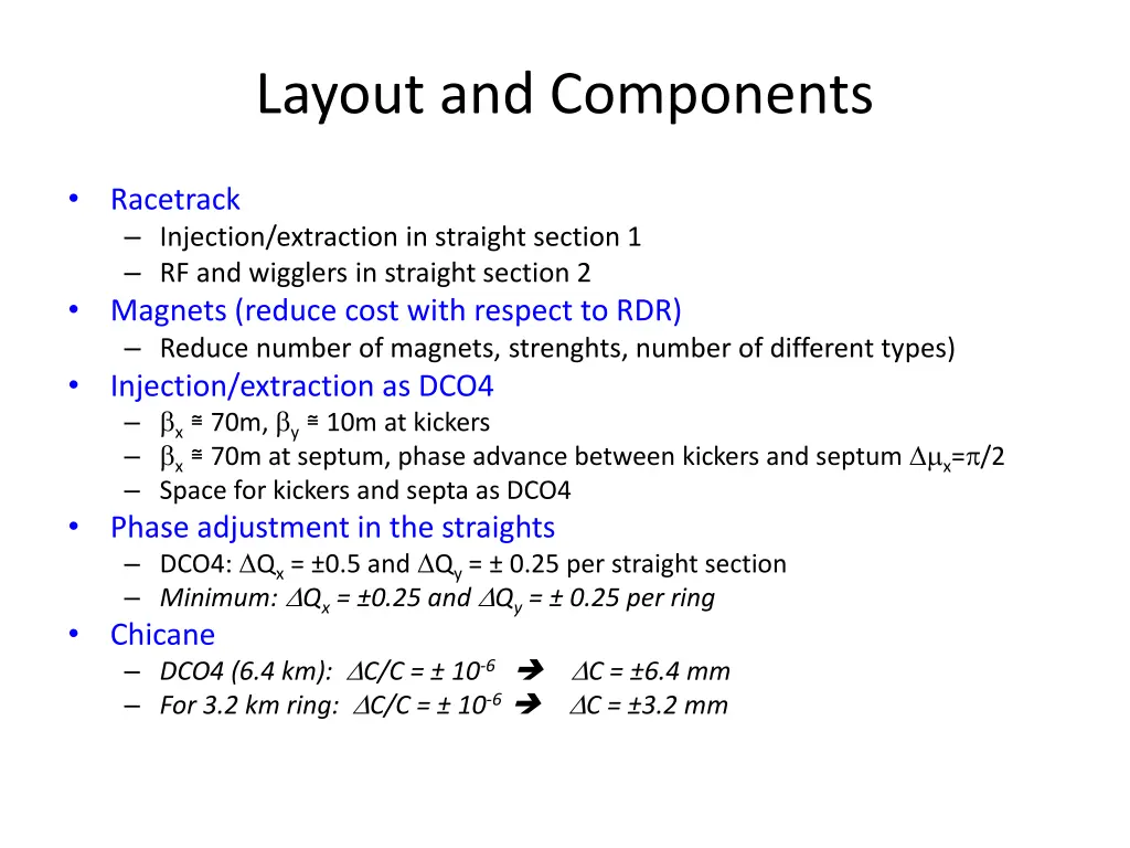 layout and components