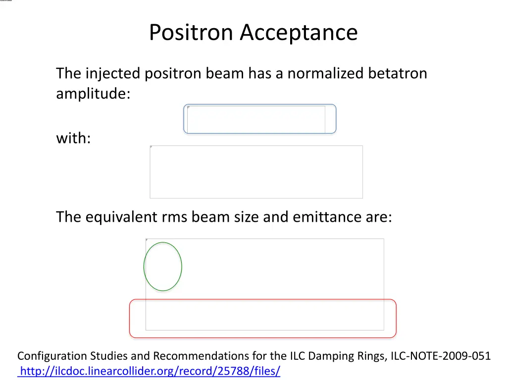 positron acceptance