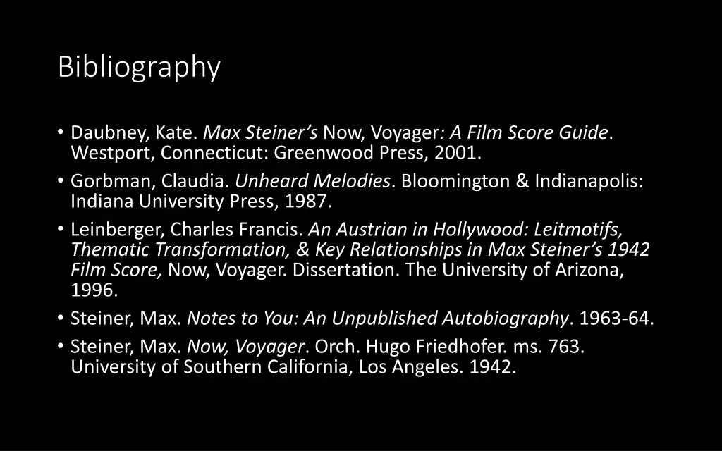 bibliography