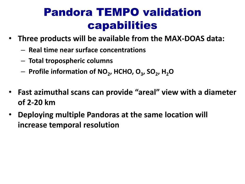 pandora tempo validation capabilities three