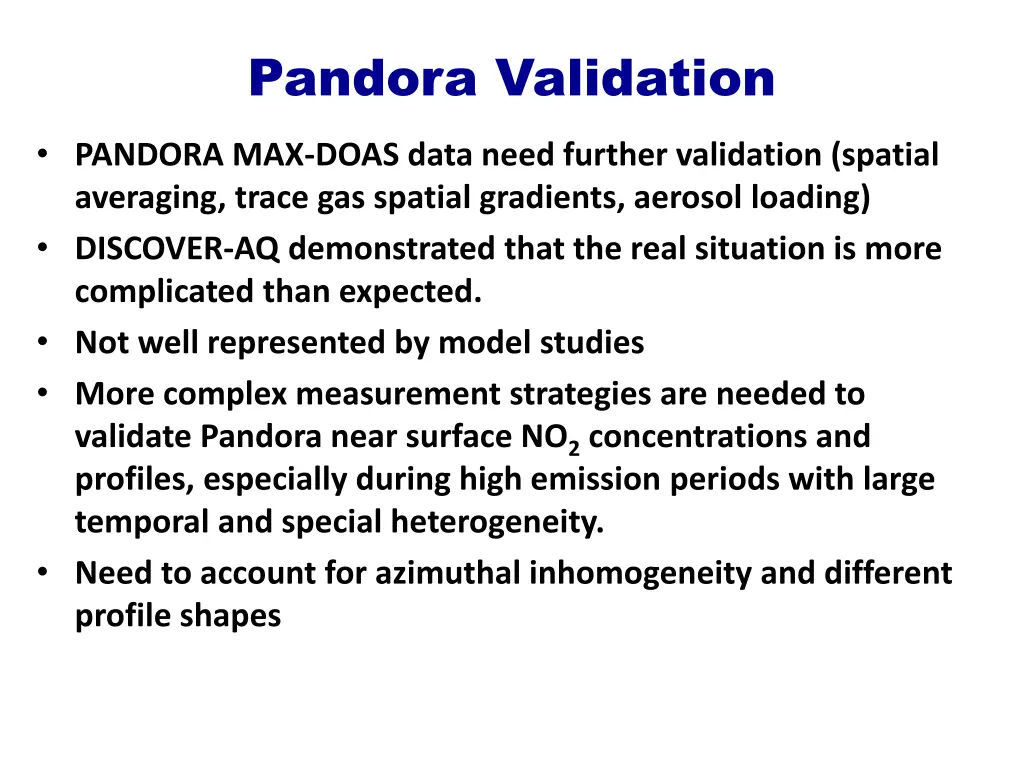 pandora validation