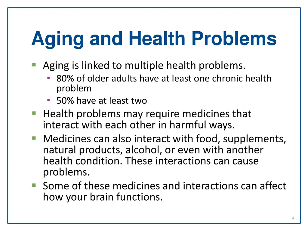 aging and health problems