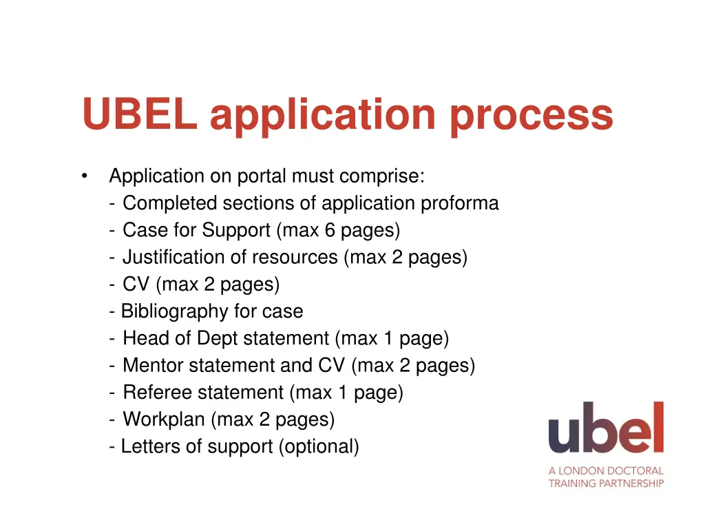 ubel application process 1