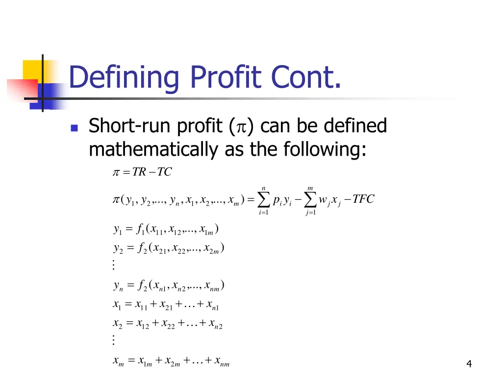 defining profit cont