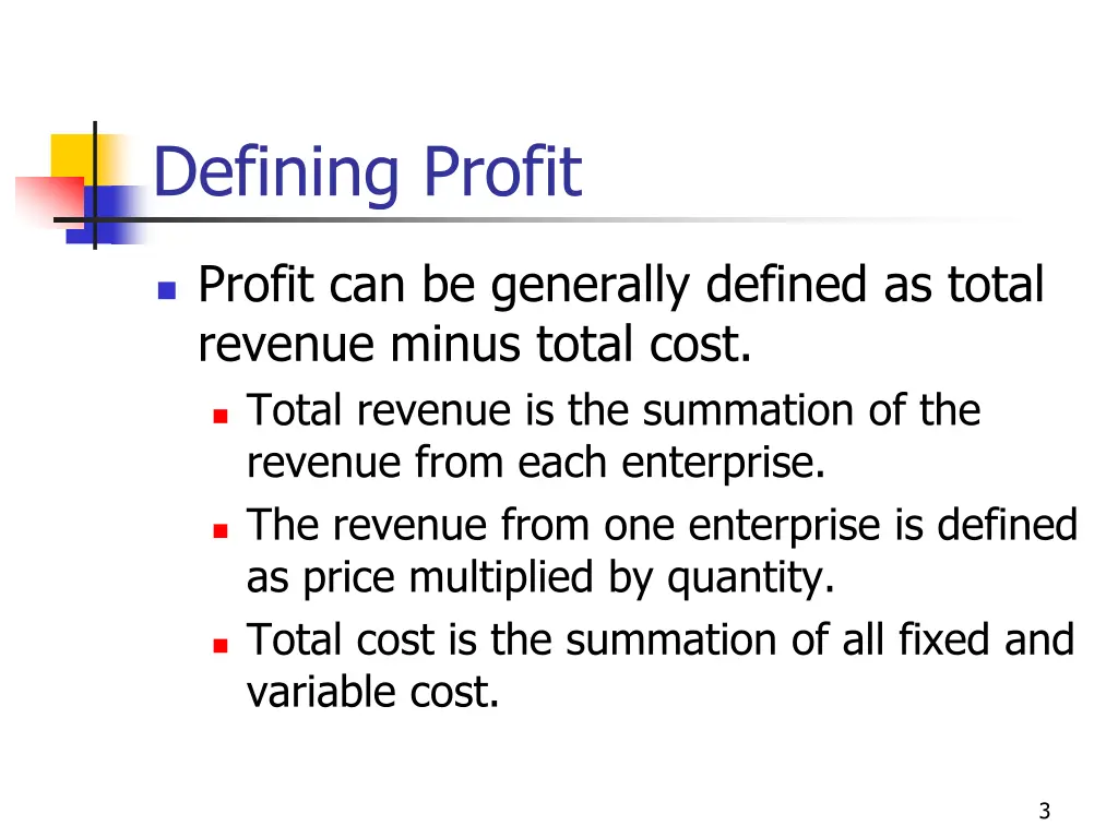 defining profit