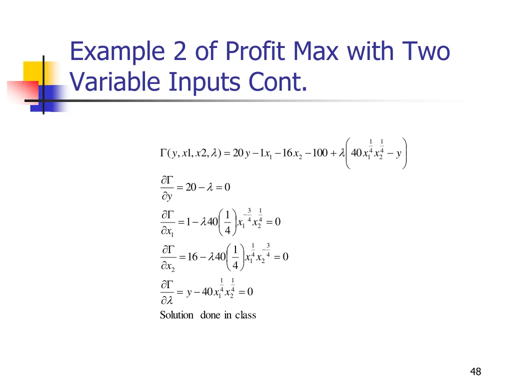 example 2 of profit max with two variable inputs 1