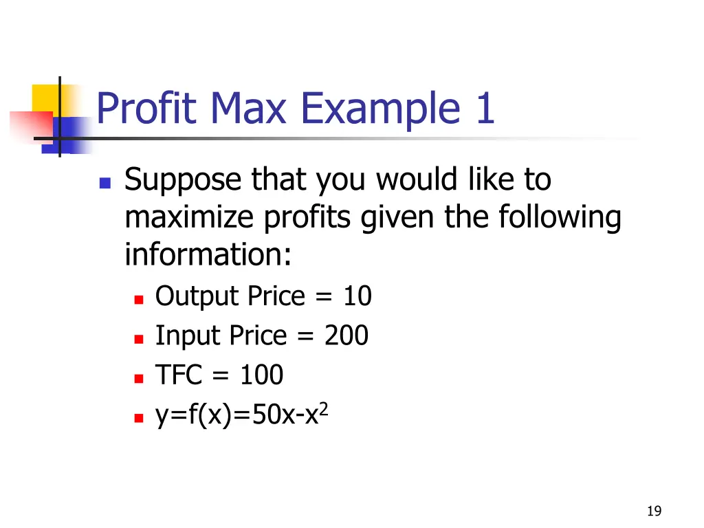 profit max example 1