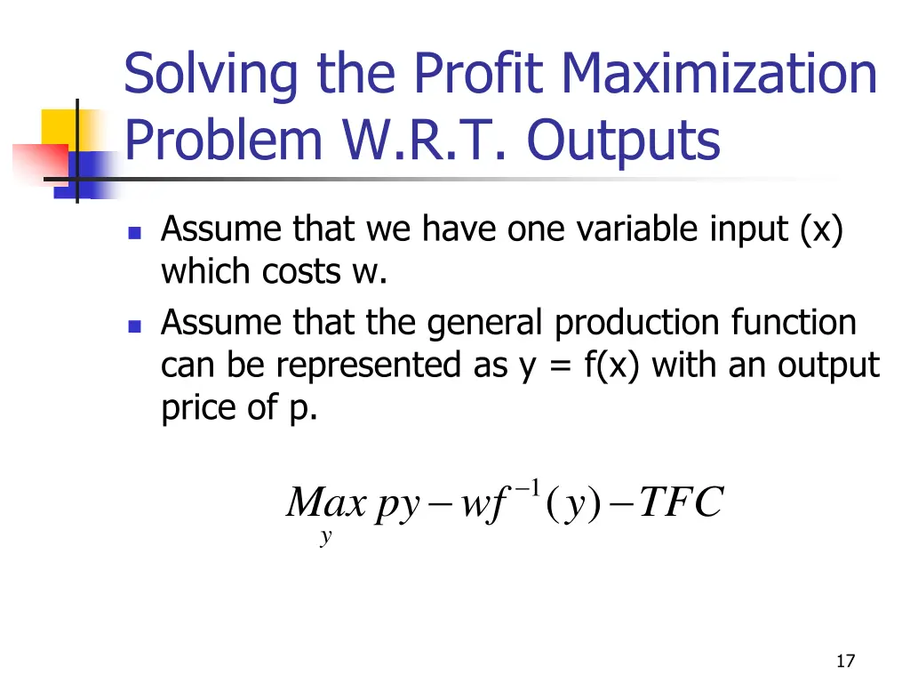 solving the profit maximization problem 2