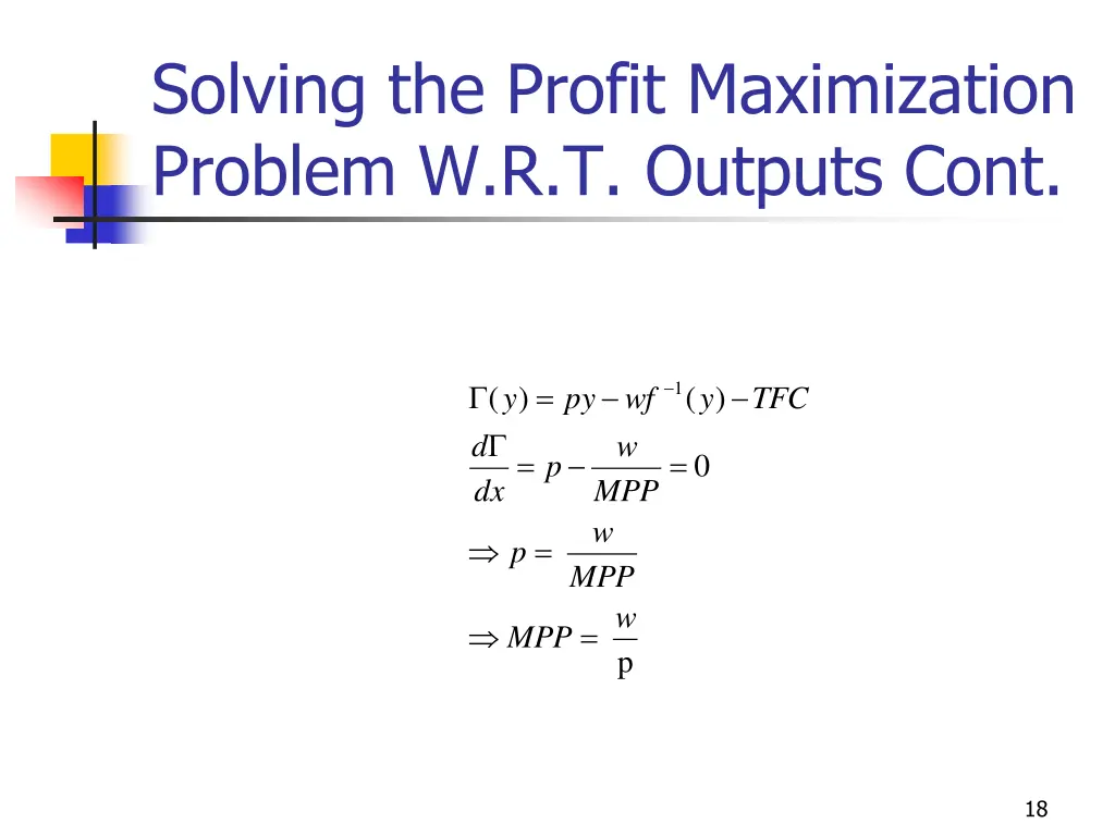 solving the profit maximization problem 3