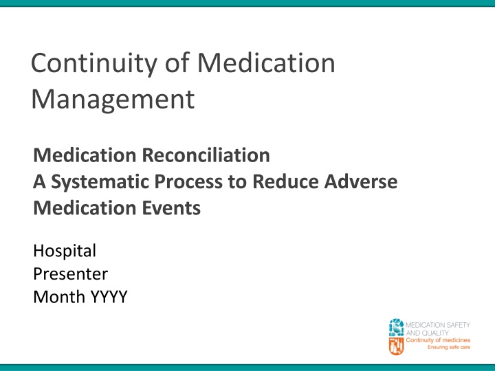 continuity of medication management