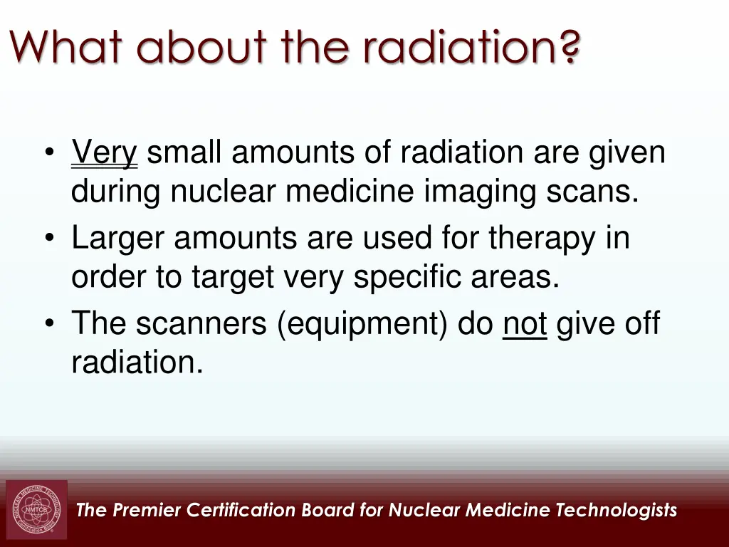 what about the radiation