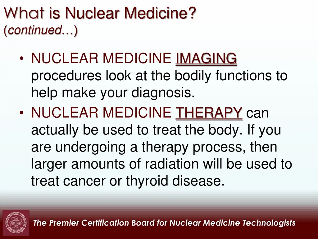 what is nuclear medicine continued 1