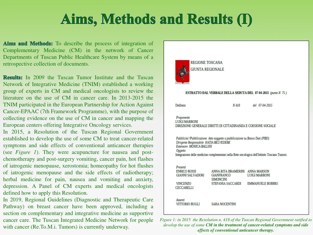 aims methods and results i