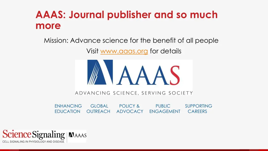 aaas journal publisher and so much more