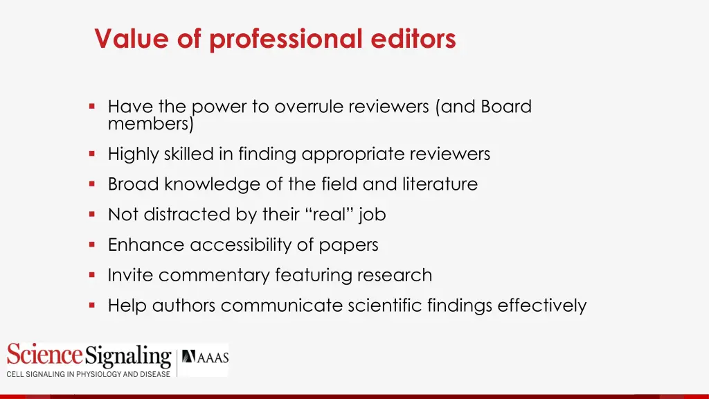 value of professional editors