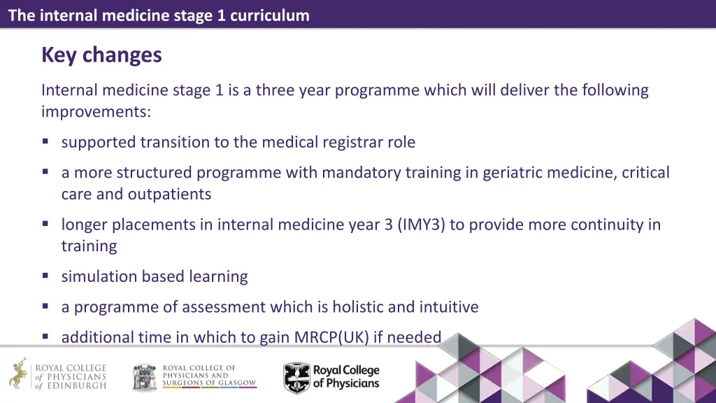 the internal medicine stage 1 curriculum 1