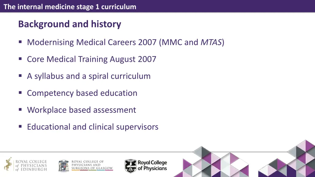 the internal medicine stage 1 curriculum 7