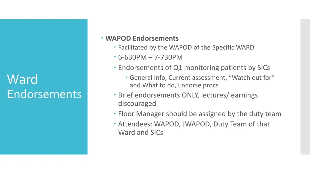 wapod endorsements facilitated by the wapod