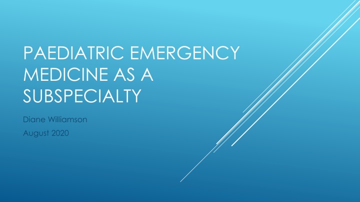 paediatric emergency medicine as a subspecialty