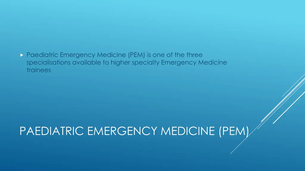 paediatric emergency medicine