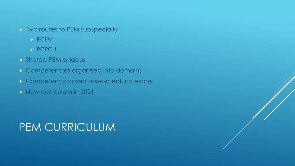 two routes to pem subspecialty